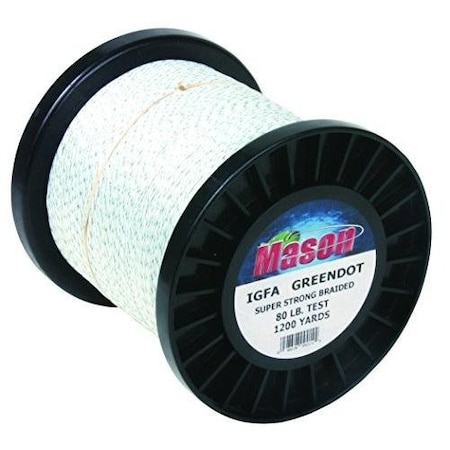 Mason Igfa Green Dot Braided Line 80Lb 1200Yd Dacron 12GD-80 | Zoro